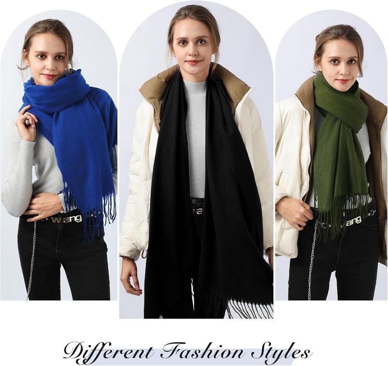 Premillow Scarfs for Women, Winter Scarf, Classic Pashmina Shawls and Wraps, Cashmere Feel Scarfs for Women, Long Scarves - Image 5